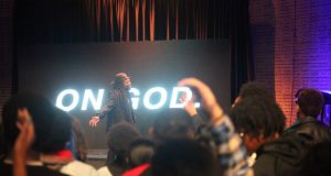 Adrion Butler working on a new song and music video