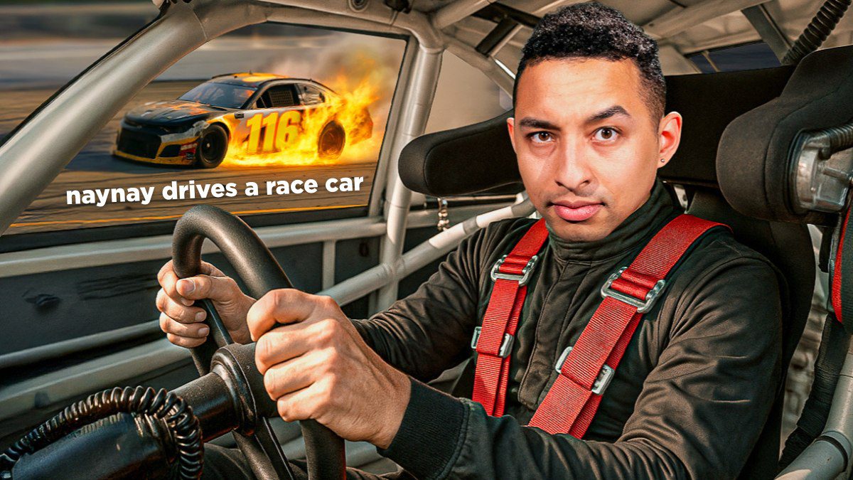 NayNay Drives A Race Car